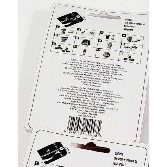 4 Vintage Coca Cola Chip Clip Fridge Magnet 1995 NOS No.51558 - Picture 10 of 12